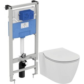 Комплект подвесной унитаз E047901 + E772401 + система инсталляции R020467 IDEAL STANDARD PROSYS CONNECT AQUABLADE E211601